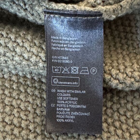 H&M Divided Pullover Olive Green Sweater Medium - Picture 7 of 7